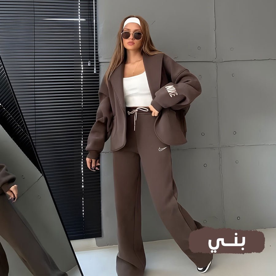 Nike Set ✔️ - chiffon Nike Set ✔️خامة ميلتون بيور تدفيكي طول الشتاءون سايز ✔تصميم عملي وشيك مناسب للكاجوال وخروحاتك السريعة✨